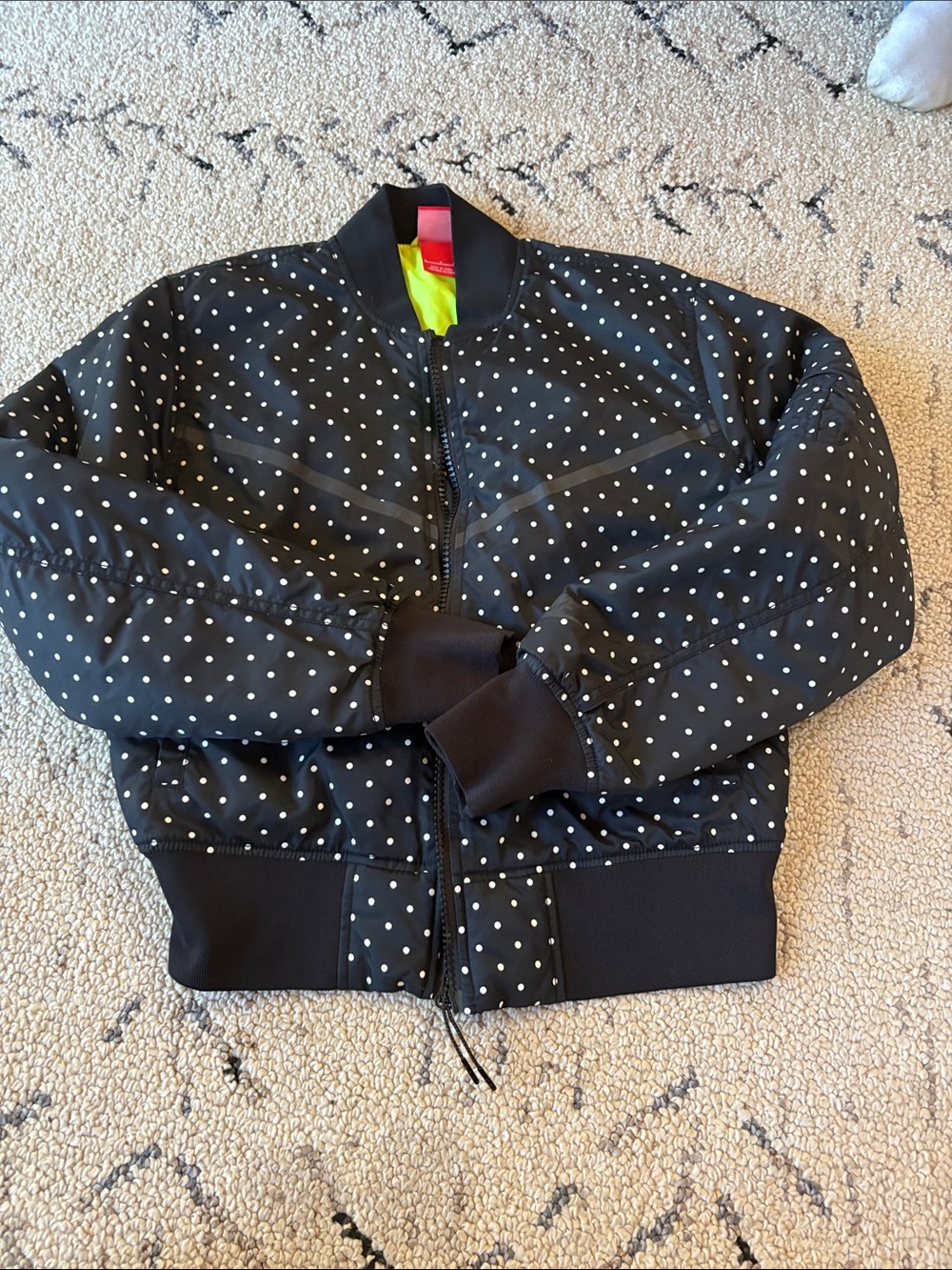Vintage Nike Reversible Polka Dot Bomber Jacket Cropped Size Small